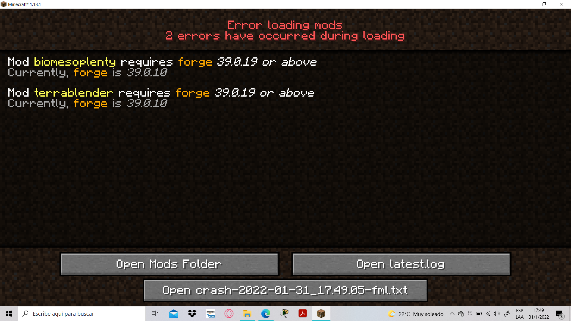 Minecraft Forge Mod Yükleme Hataları ve Çözümleri (3)