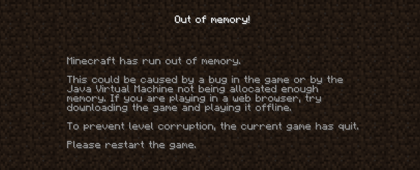 Minecraft Out of Memory Hatası Çözümü (1)