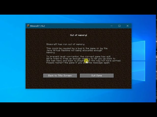 Minecraft Out of Memory Hatası Çözümü (2)